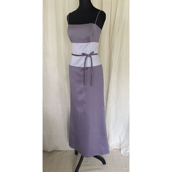 Vintage Prom Dress David's Bridal Purple Bridesmaid Formal Ball Gown Size 8 - Picture 2 of 8